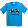 thumbnail image 3 of Inktastic I Love Racing Youth T-Shirt, 3 of 5