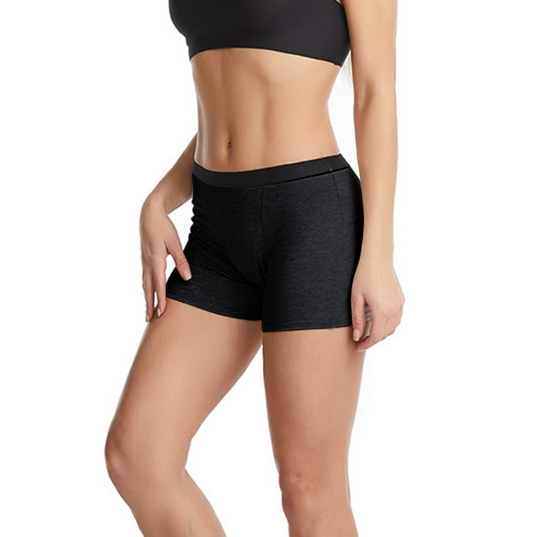 TANGNADE panties for women Absorbent Boxer Underwear For All Day And Night  Protection Black + M