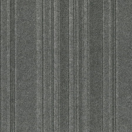 Shuffle Sky Grey Carpet Tiles - 24" x 24" Indoor/Outdoor, Peel and Stick Carpet Tiles - 60 sq. ft. per box – Pack of 15 Tiles