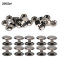 thumbnail image 2 of 200 Sets Double Cap Rivet Round Stud Nail Iron Jeans Button Leather Shoes Bags Clothes 12x10mm, 2 of 8