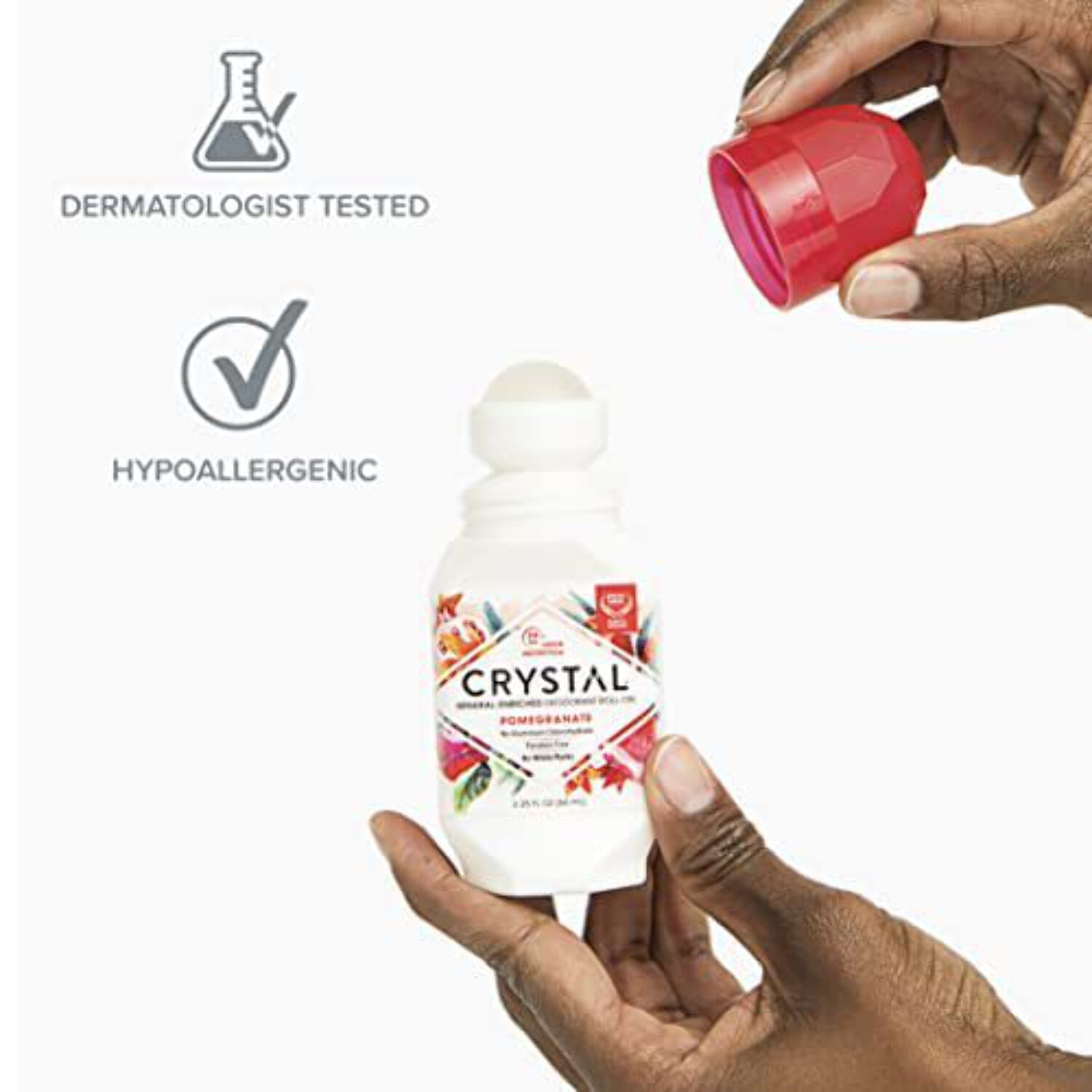 Crystal Mineral Deodorant Roll-On - Pomegranate 2.25 fl oz Liquid - image 6 of 9