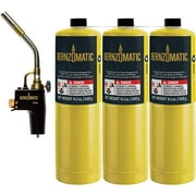 Bernzomatic Map Pro Gas Cylinder 3-Pack with Max Performance Torch TS8000