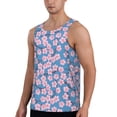 thumbnail image 2 of Lsque Orchids Flowers Pattern Mens Tank Tops Muscle Athletic Quick Dry Sleeveless Workout Fitness T Shirts Beach Tank Top, Loose-fit Sleeveless Shirt for Men-Medium, 2 of 7
