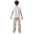 thumbnail image 4 of FORMRS Boys Pajama Pants with Pockets Size 6-8Y Kids Lounge Sleep Bottoms, Beige Whimsical Leaves, 4 of 8