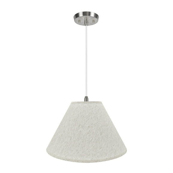 Aspen Creative 72772-11 Two-Light Hanging Pendant Ceiling Light with Transitional Hardback Empire Fabric Lamp Shade, Beige, 18" width