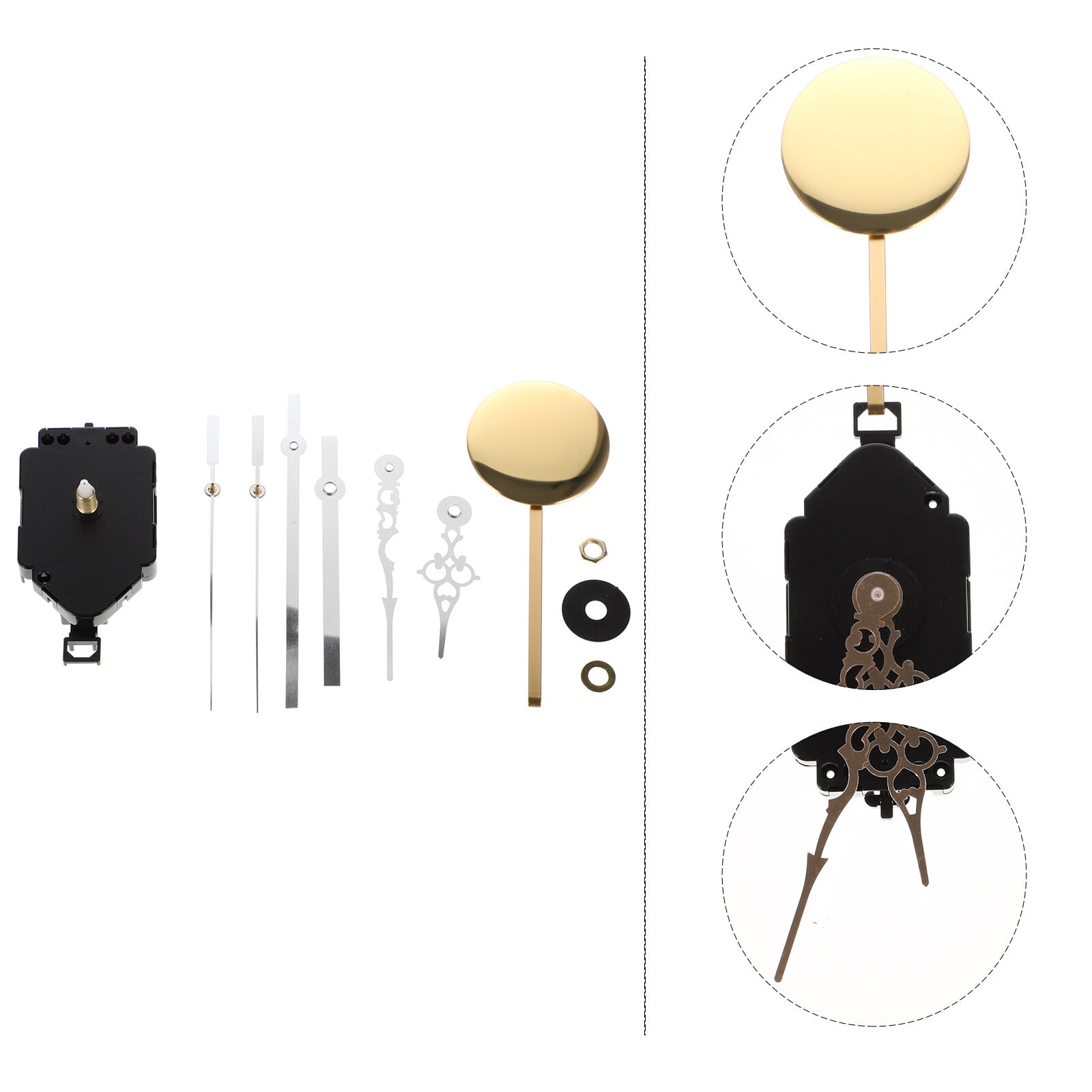 3 Sets Digital Wall Clock Pendulum Movement Sweep Accessories