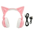 thumbnail image 2 of Auriculares con orejas de gato auriculares con orejas de gato liderados auriculares con orejas de gato abs auriculares con estéreo lindo alta sensibilidad micrófono, 2 of 7