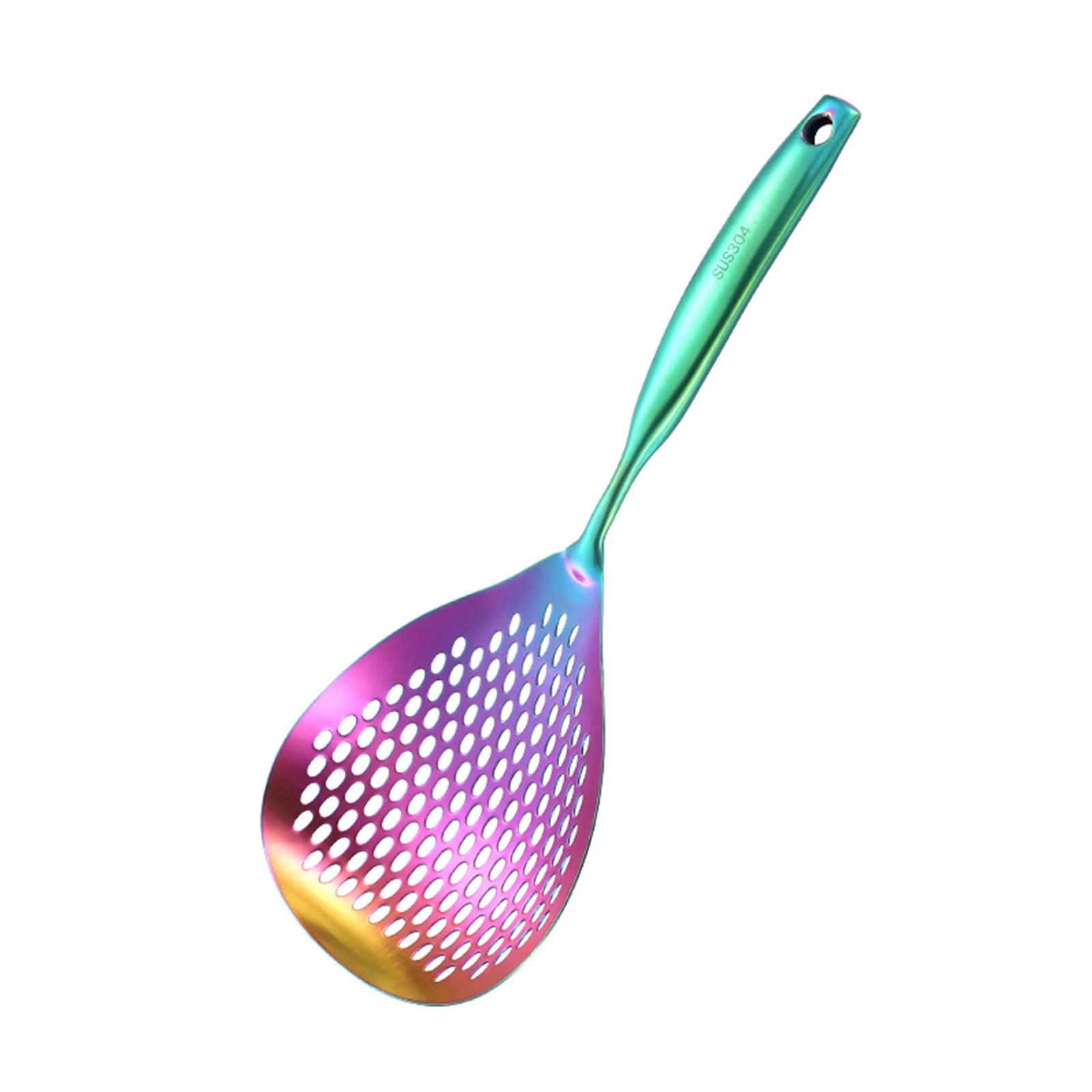 304 Stainless Skimmer Strainer Slotted Ladle Mesh Deep Fryer Oil Frying Scoop