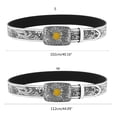 thumbnail image 6 of YUUZONE Cowboy Belts For Men Western With Big Buckle Engraved Flower Buckle Belt Belt Vintage Western Belt Jeans Belt, 6 of 19