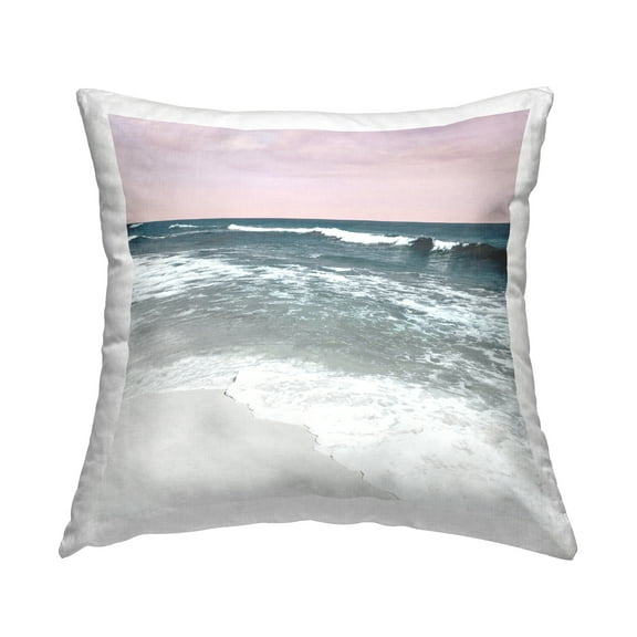 Stupell Industries Rolling Waves Seascape Decorative Printed Throw Pillow Design by Nan.