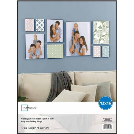 Mainstays 12" x 16" Format Picture Frame, Black Finish