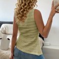 thumbnail image 6 of DHFJKG Tank Tops For Women Square Neck Summer Sleeveless Cami Shirts Button Front Solid Color Textured Basic Tee Going Out Versatile Tops, 6 of 8