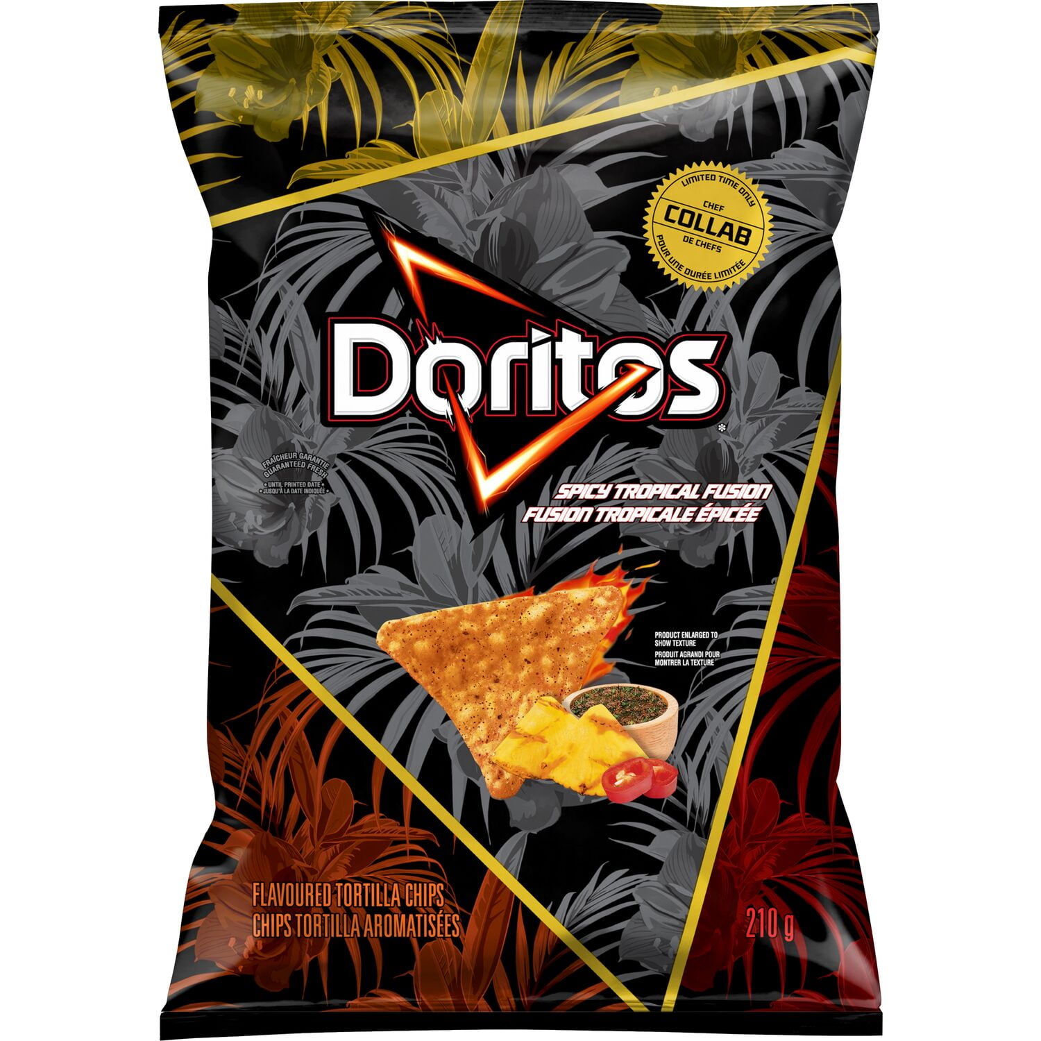 Doritos Spicy Tropical Fusion Flavoured Tortilla Chips.