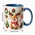 thumbnail image 3 of Hometravel Christmas Reindeer Ceramic Coffee Mug, Milk Cup with Flat Design, Holiday Drinkware for Home Kitchen and Christmas Gift, 3 of 7