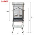 thumbnail image 4 of Toit de Pagode 20 Pouces Perroquet Calopsitte Perruches Perruches Maison Cage avec Support Roulant Amovible, 4 of 4