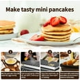 thumbnail image 6 of Yonopro 50PCS Mini Pancake Maker, 110V 1800W Commercial Mini Dutch Pancake Maker, 1.8 In Commercial Nonstick Waffle Maker with  2 Thermostats & 2 Timers Separate Control, for Home Restaurant, 6 of 7