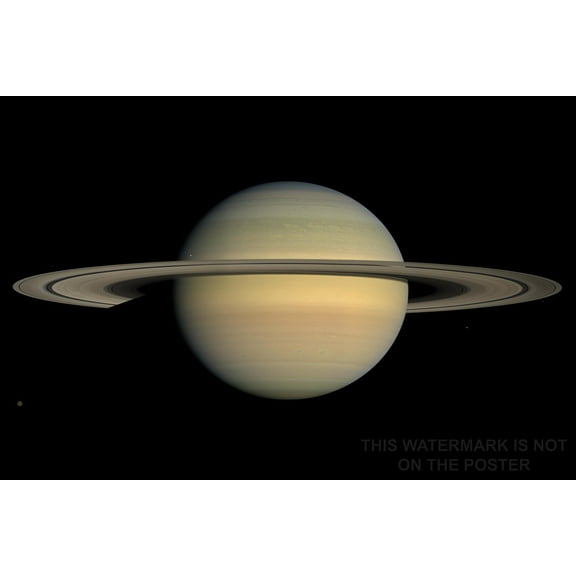 24"x36" Gallery Poster, Saturn imaged by the Cassini Orbiter