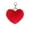 Red, variant on Elainilye Faux Fur Plush Heart Shaped Keychain Pendant, Soft Book Bag Charm Decoration, Cute Backpack Accessory for Journals