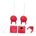 thumbnail image 4 of OUNONA 2 Pcs Flapper de Toilette Circulaire Rouge Fournitures de Remplacement pour Gestionnaires d'Hôtel, 4 of 5
