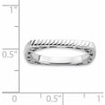 thumbnail image 3 of Sterling Silver Polished Rhodium-Plate Square Ring, 3 of 6