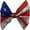 Patriotic Bow Tie, variant on PMU Patriotic Sequin Bowtie with Adjustable Strap, Red White & Blue American Flag Design, 4th of July Decorations Costume Accessory for Holidays, Veterans, Election & Independence Day, (1/Pkg) Pkg/1