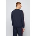 thumbnail image 2 of Boss Men's French-terry sweatshirt with striped logo and contrast tape, 2 of 2