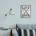 thumbnail image 2 of Stupell Industries Life is Better at the Lake Quote Rustic Distressed Text Framed Wall Art Design by Daphne Polselli, 16" x 20", Black Framed, 2 of 8