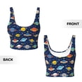thumbnail image 5 of Lsque Planets And Stars Printed Women'S Sports Bra, Compression, Moisture Wicking, High-Impact Sports Bra For Women,Supportive sports bra-Medium, 5 of 9