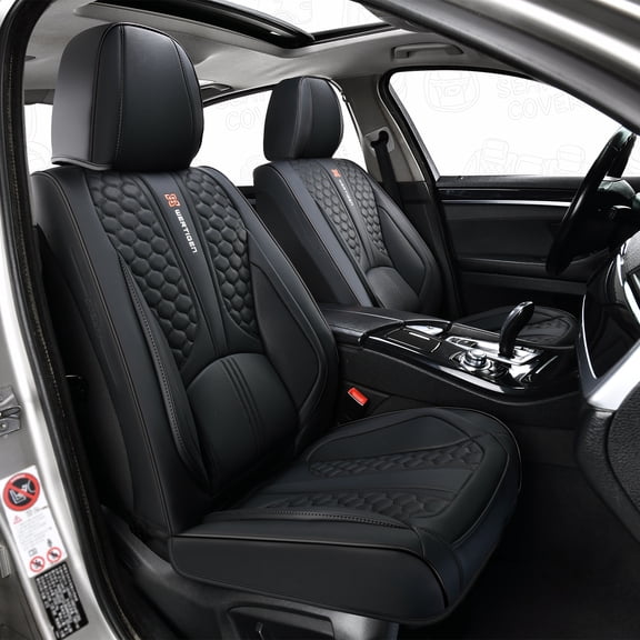 Fit for Scion Xd 2009, Black Car Seat Covers, Leather 5 Piece Full Set Waterproof Protect and Upgrade Seats, Give Your Interior a New Look