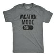 thumbnail image 1 of Mens Vacation Mode On Tshirt Funny Spring Break Tee (Dark Heather Grey) - M, 1 of 3
