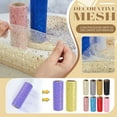 thumbnail image 4 of Glitter Tulle Rolls, 6" by 10 Yards (30FT) Sparkling Tulle Spool Ribbon Sequin Tulle Netting Fabric for Gift Wrapping Skirt Wedding Birthday, Gold, 4 of 4