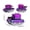 Purple, variant on Alloy Tank Model with Display Case, Movable Turret and Barrel, Simulated Tracks, Military Vehicle Collectible Ornament, Gold