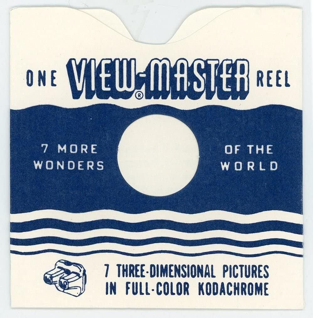 NO REELS WITH Writing Set of 10 White 3-reel View-Master Sleeves 