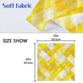 thumbnail image 5 of 20"x20" Satin Dinner Napkin Yellow and White Checkered Squares Table Napkins for Wedding Birthday Restaurant Party Tableware Decoration 4 Pack, 5 of 6