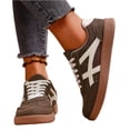 thumbnail image 5 of HTHLVMD Women's Casual Sneakers, Suede Sport Shoes, Everyday Walking Shoes, Women's Retro Gum Sole Fashion Sneakers Casual Retro Walking Shoes-Gum Sole Casual Tennis-Anti Slip Trainers, Brown 8.5, 5 of 5