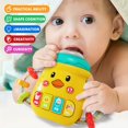 thumbnail image 3 of Baby Bottle With Light And Sounds, Baby Gnawable Silicone Rattle Toys Early, 3 of 4