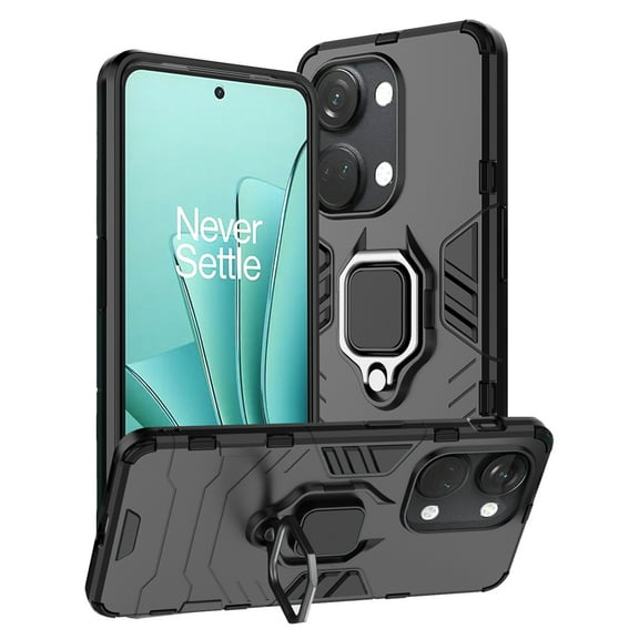 FIEWESEY for One Plus Nord 3 Phone Case, Shoftproof Military Grade Drop Protective Case with Kickstand Rugged Phone Case for One Plus Nord 3/One Plus ACE 2V (Black)
