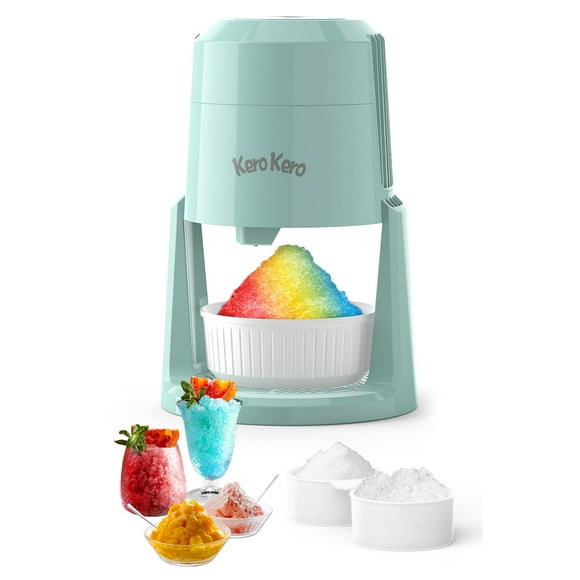 Kero Kero Shaved Ice Machines, Protable Ice Shaver Machine with Adjustable Blade, Multi-Purpose Snow Cone Maker for Homemade Shaved Ice, Snow Cone Machine for Kid with Re