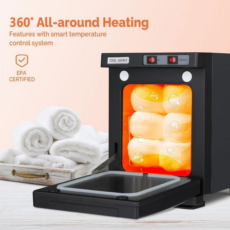 SYTHERS Towel Warmer Cabinet 5L Hot Bath Towel Warmer Heating Use for Facial Spa Hair Beauty Salon Equipment and Home Black Walmart