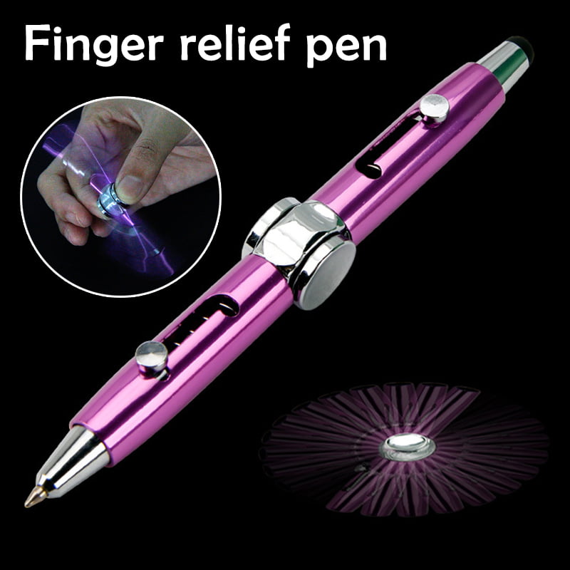 Stress-Relief Fidget Pen 2-Pack Ballpoint Pens with Caps and 10 Refills Stress 
