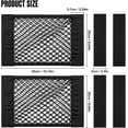 thumbnail image 3 of 2PCS 25x80cm / 9.8x31.5in Mesh Storage Pocket Bag with Tape Sticker, Hook & Loop Elastic Cargo Net RV Netting Pocket, High Capacity Car Trunk Net Wall Sticker Pouch Bag For Car RV Home Storage, 3 of 8