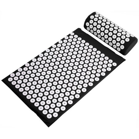 NSPIRE FIT Acupressure Mat and Pillow Set for Back and Neck Pain Relief and Muscle Relaxation Massage
