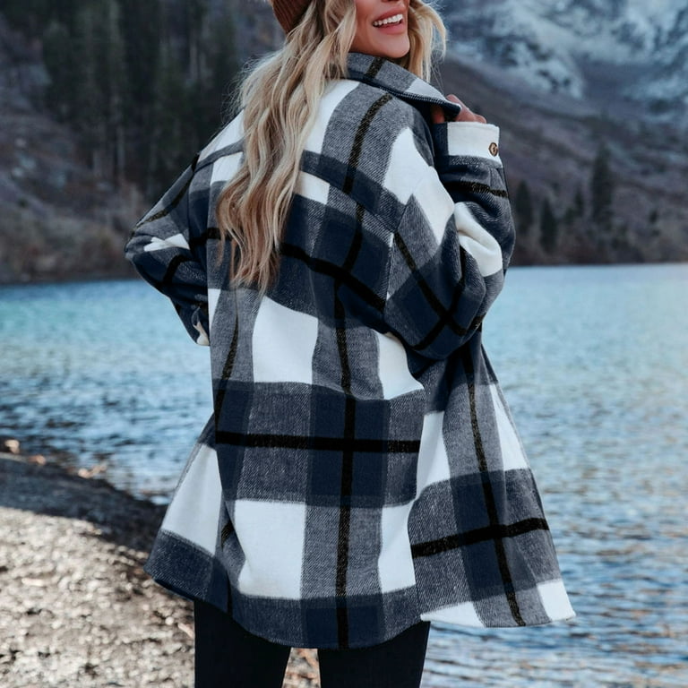Plaid snow shop jacket