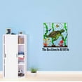 thumbnail image 3 of Turtle Wall Decal The Sea Lives In All Of Us Sea Turtle Wall Decals For Bedroom Decor Vibrant Sea Living Room Decoration - Size: 36 In X 40 In, 3 of 5