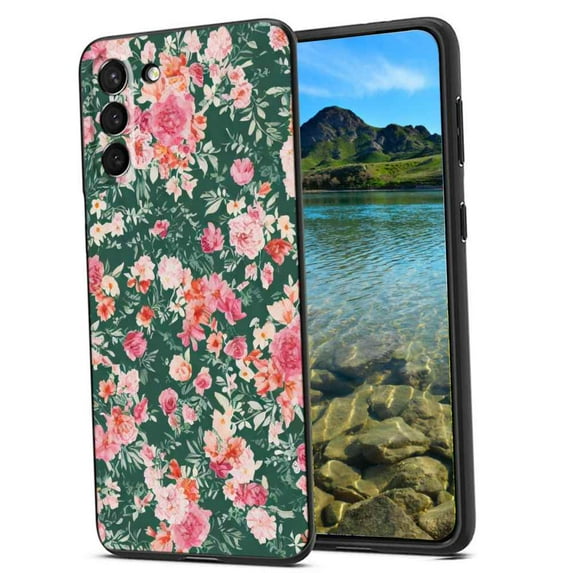 Compatible with Samsung Galaxy S21 FE Phone Case, Floral-28 Case Men Women, Flexible Silicone Shockproof Case for Samsung Galaxy S21 FE