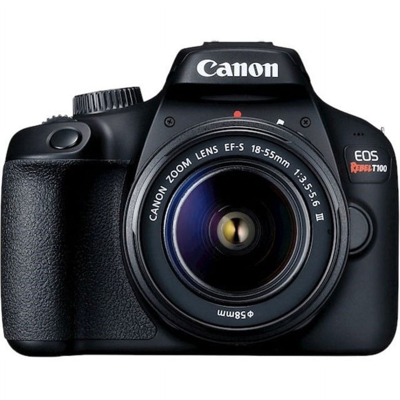 Canon EOS Rebel T100 18 Megapixel Digital SLR Camera with Lens, 0.71", 2.17", Black - image 4 of 10