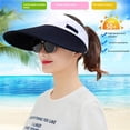 thumbnail image 3 of fastboy Soleil pour Visière Chapeaux Femmes Grande Protection de Bord Plage Chapeau de Soleil Réglable pour l'Extérieur No.5, 3 of 5