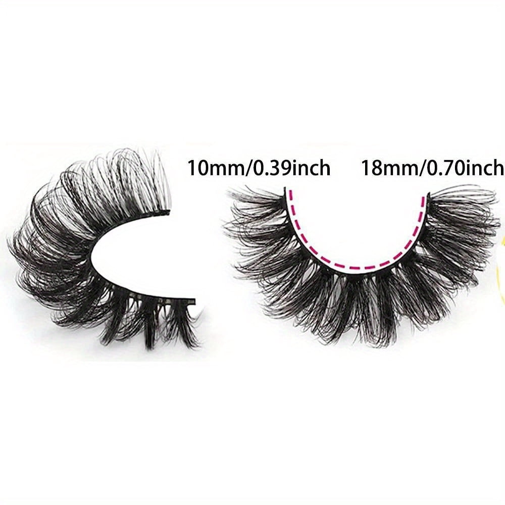 3Boxes(21Pairs) False Eyelashes Wispy Lashes Natural Look Fake Eyelashes Cat Eye Lashes Fake Fluffy Strip False Lashes Pack