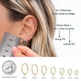 thumbnail image 5 of ChicSilver Small Gold Plated Huggie Earrings Hypoallergenic Earrings for Women Gold Plated Hoop Earring for Sensitive Ears 16MM, 5 of 10
