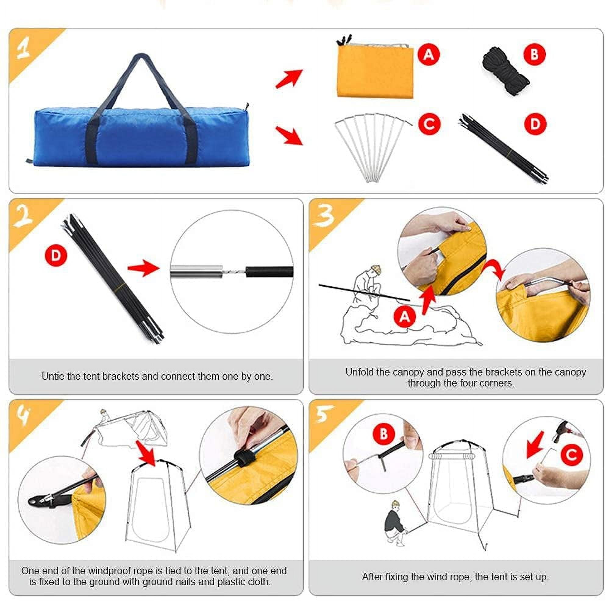 Runbaixing Portable Changing Privacy Tent with Storage Bag